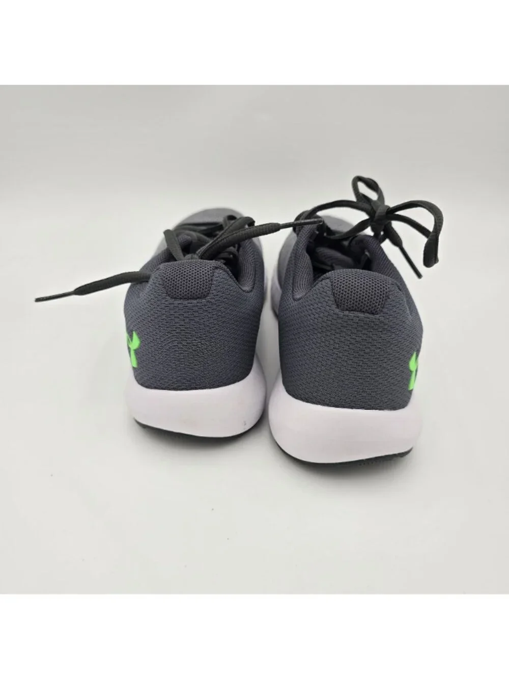 Under Armour Youth Mesh Running Shoes Gray Green Lightweight Breathable